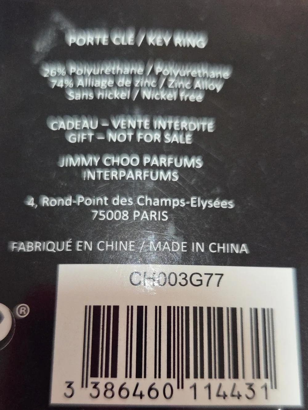 JIMMY CH00 KEYCHAIN